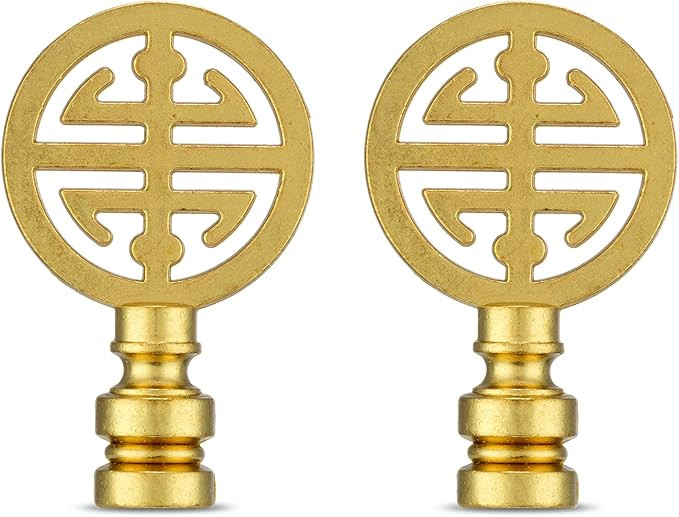 Oriental Lamp Finial for Lamp Shade Top, Antique Brass Finish Solid Metal Screw Cap Knob, Lamp De... | Amazon (US)