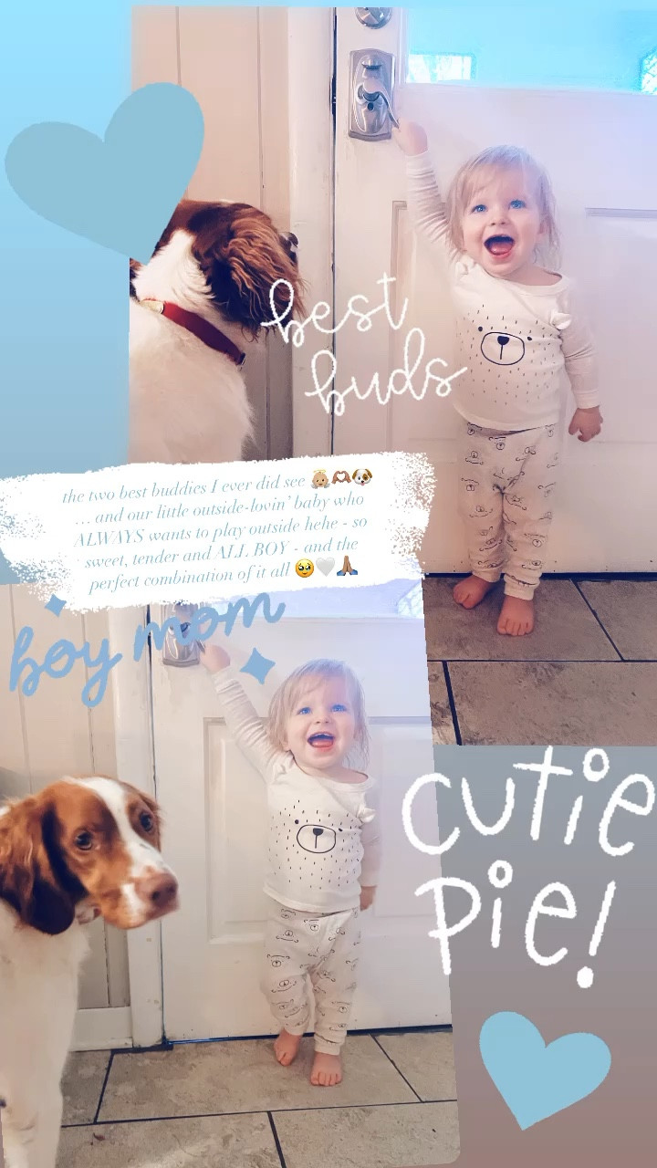 the two best buddies I ever did see 👼🏼🫶🏽🐶 … and our little joyful outside-lovin’ baby who ALWAYS wants to play outside hehe - so sweet, tender and ALL BOY - and the perfect combination of it all 🥹🤍🙏🏽

#LTKhome #LTKbaby #LTKfamily