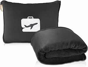 Amazon.com: EverSnug Travel Blanket and Pillow - Premium Soft 2 in 1 Airplane Blanket with Soft B... | Amazon (US)