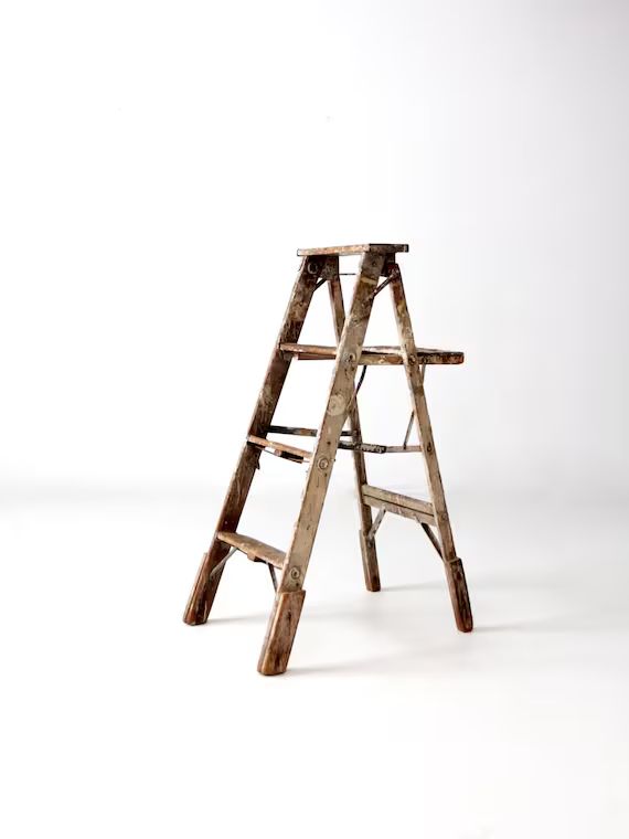 Vintage painter's ladder wood step ladder decorative | Etsy | Etsy (CAD)