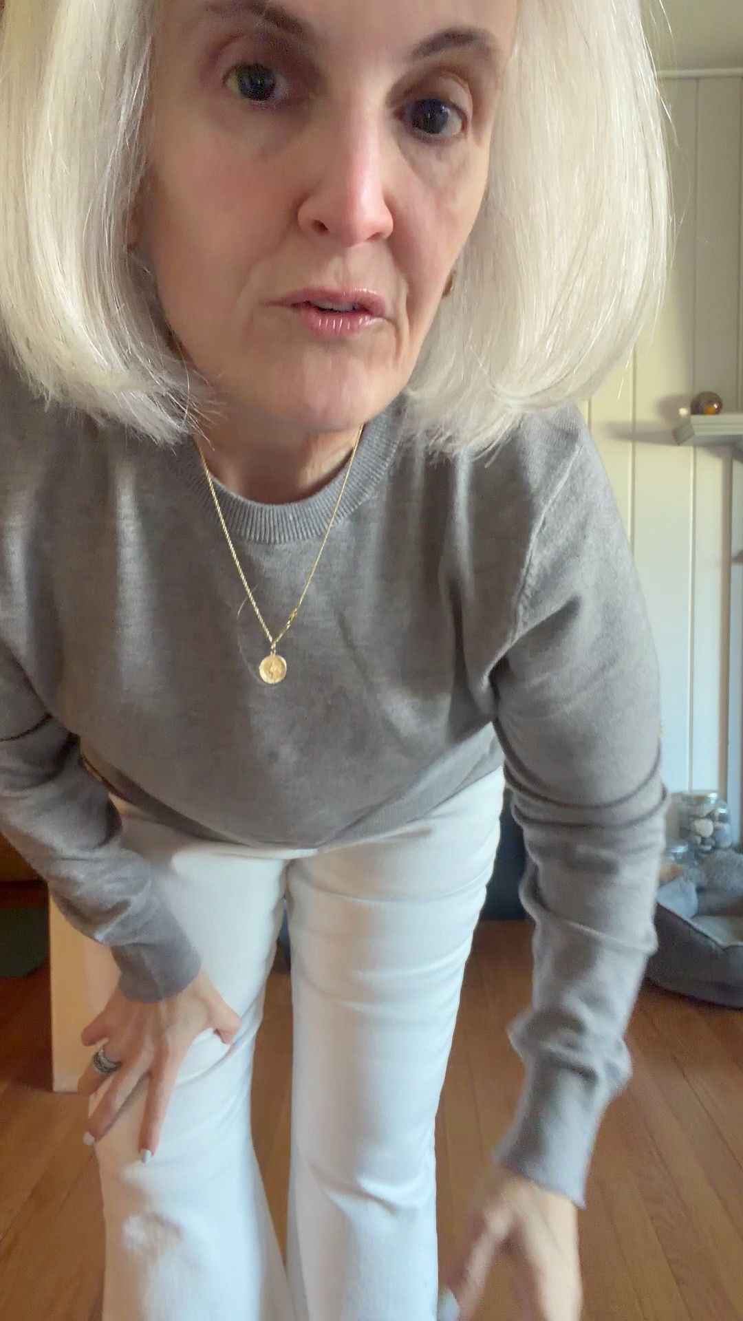 White jean season . Not see through ! My lightweight cashmere feel sweater 

#LTKPetite #LTKMidsize #LTKOver40