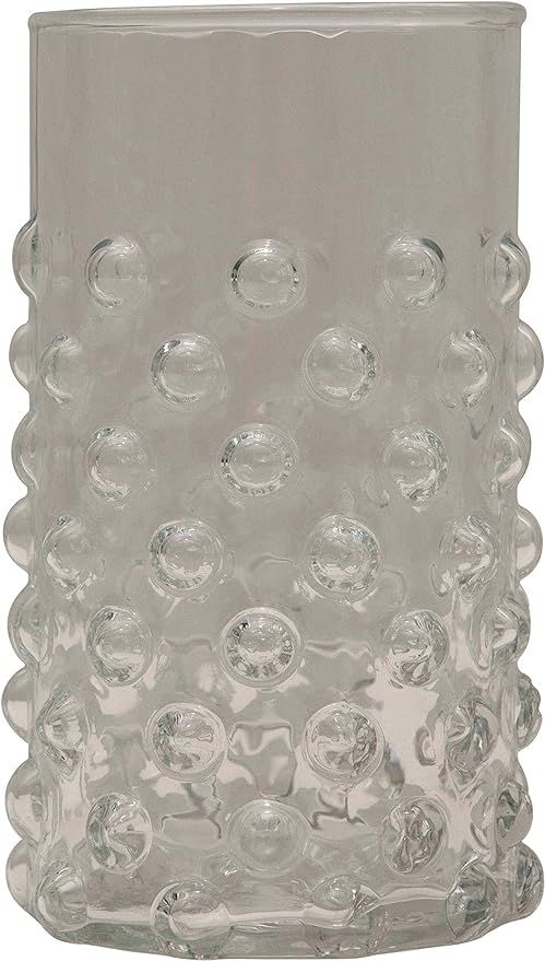 Creative Co-Op Hobnail Drinking Glass, Clear | Amazon (US)