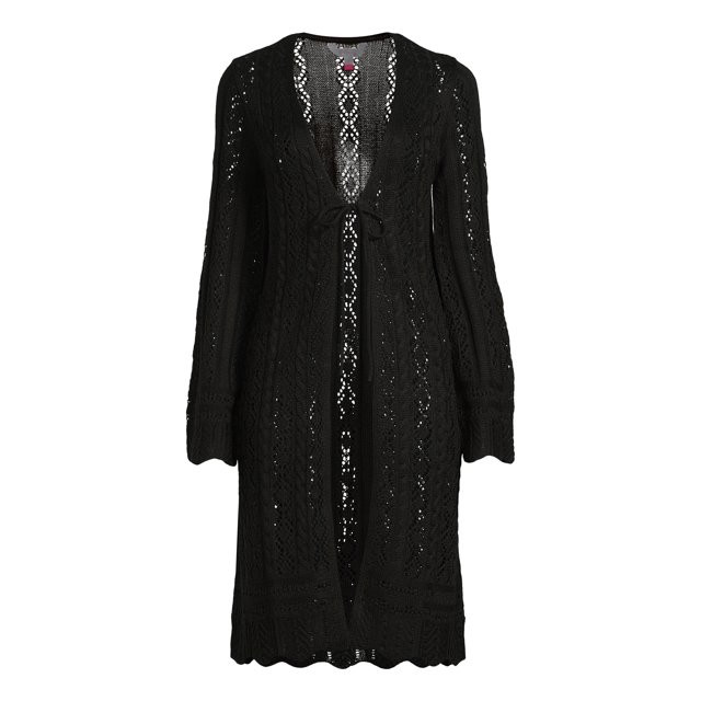 No Boundaries Juniors Pointelle Duster, Sizes XS-3XL | Walmart (US)