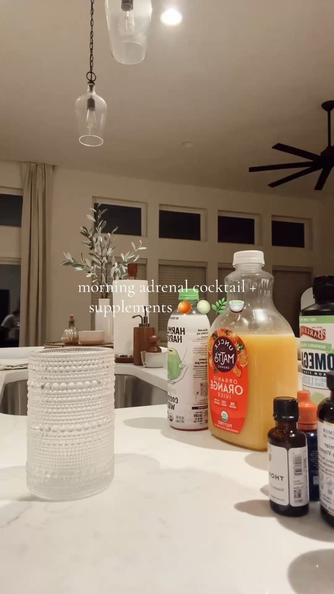 morning adrenal cocktail 🍈🫐🍊🌿

it's too easy to not get enough minerals in our modern diet today because of what we eat and how our food is grown and processed.

my favorite way to help ensure i'm getting enough minerals in and to make sure my adrenals are being supported is with adrenal cocktails!

they're a good balance of minerals- sodium, potassium & vitamin C and then i like to adding trace minerals!

- 1/2 cup organic orange juice
- 1/2 cup coconut water
- pinch of sea or Himalayan salt
- squirt of trace minerals

#LTKActive #LTKU #LTKFamily