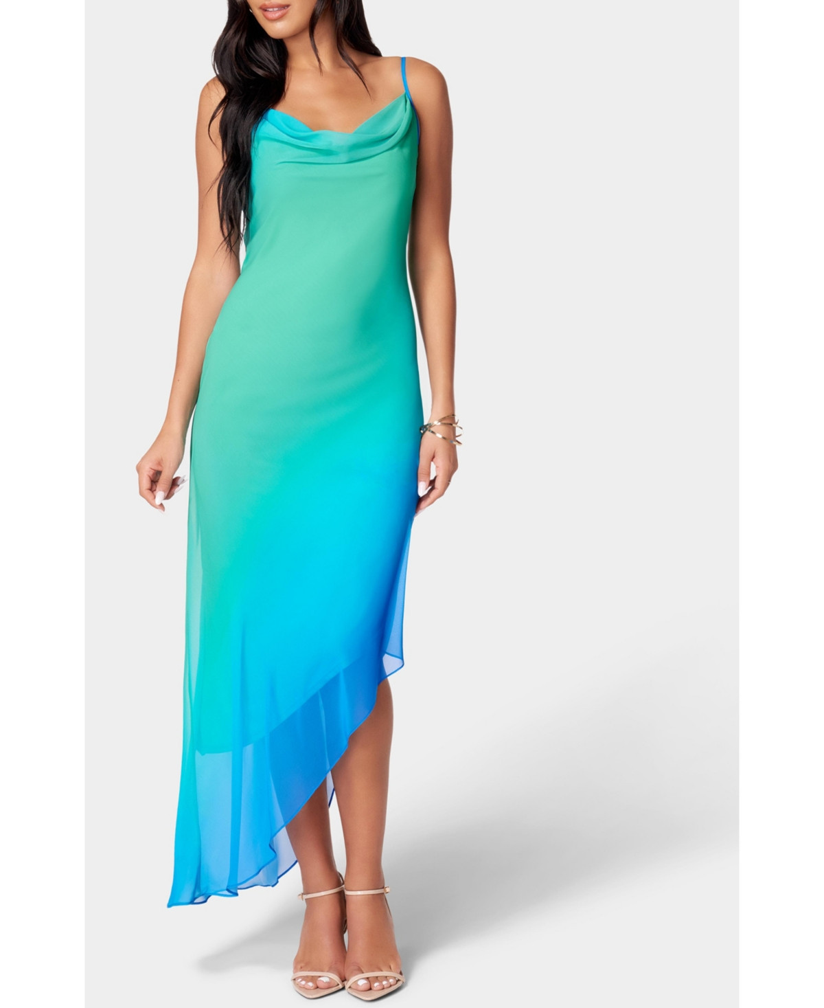 bebe Women's Asymmetrical Ombre Dress - Open Miscellaneous | Macy's