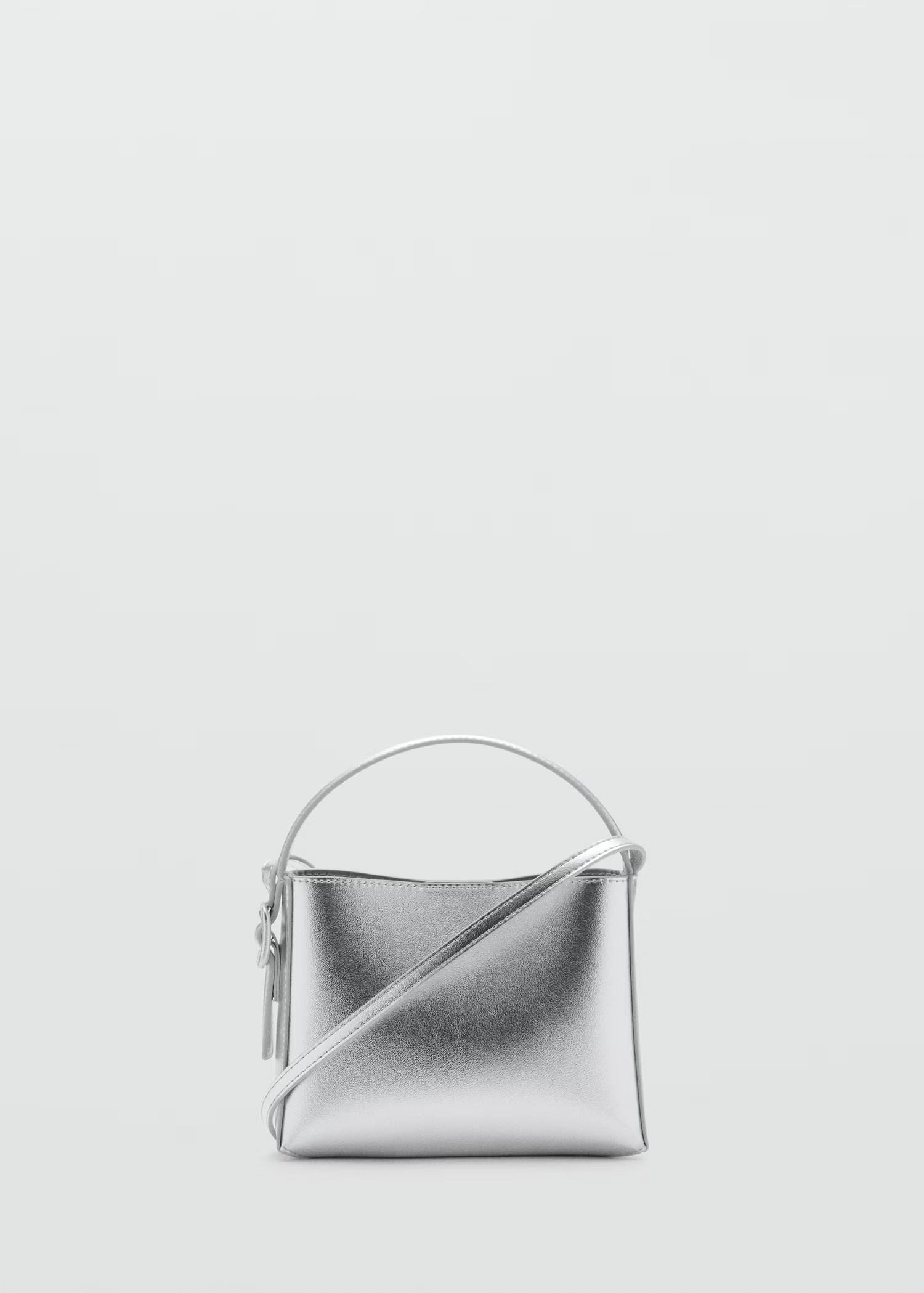 Metallic mini-shopper bag - Women | MANGO United Kingdom | MANGO (UK)