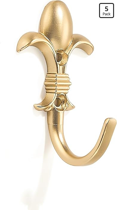 khtumeware 5 Packs 3 inch Brushed Gold Heavy Duty Door Hanger Towel Robe Clothes Cabinet Closet T... | Amazon (US)