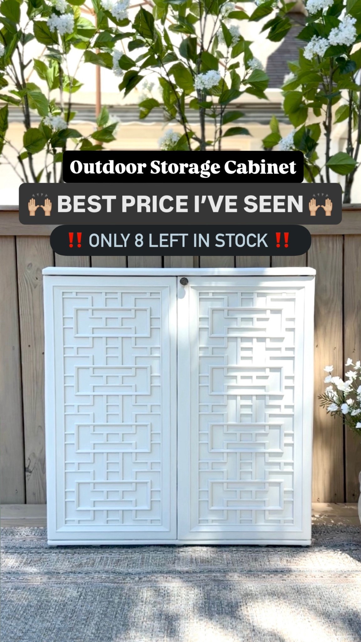 This outdoor storage cabinet is the lowest price I’ve seen 👀
Such a good mix of function + high-end look—linking it here 🤍

Amazon finds | patio finds | outdoor decor | summer must haves 

#LTKSaleAlert #LTKHome #LTKSeasonal