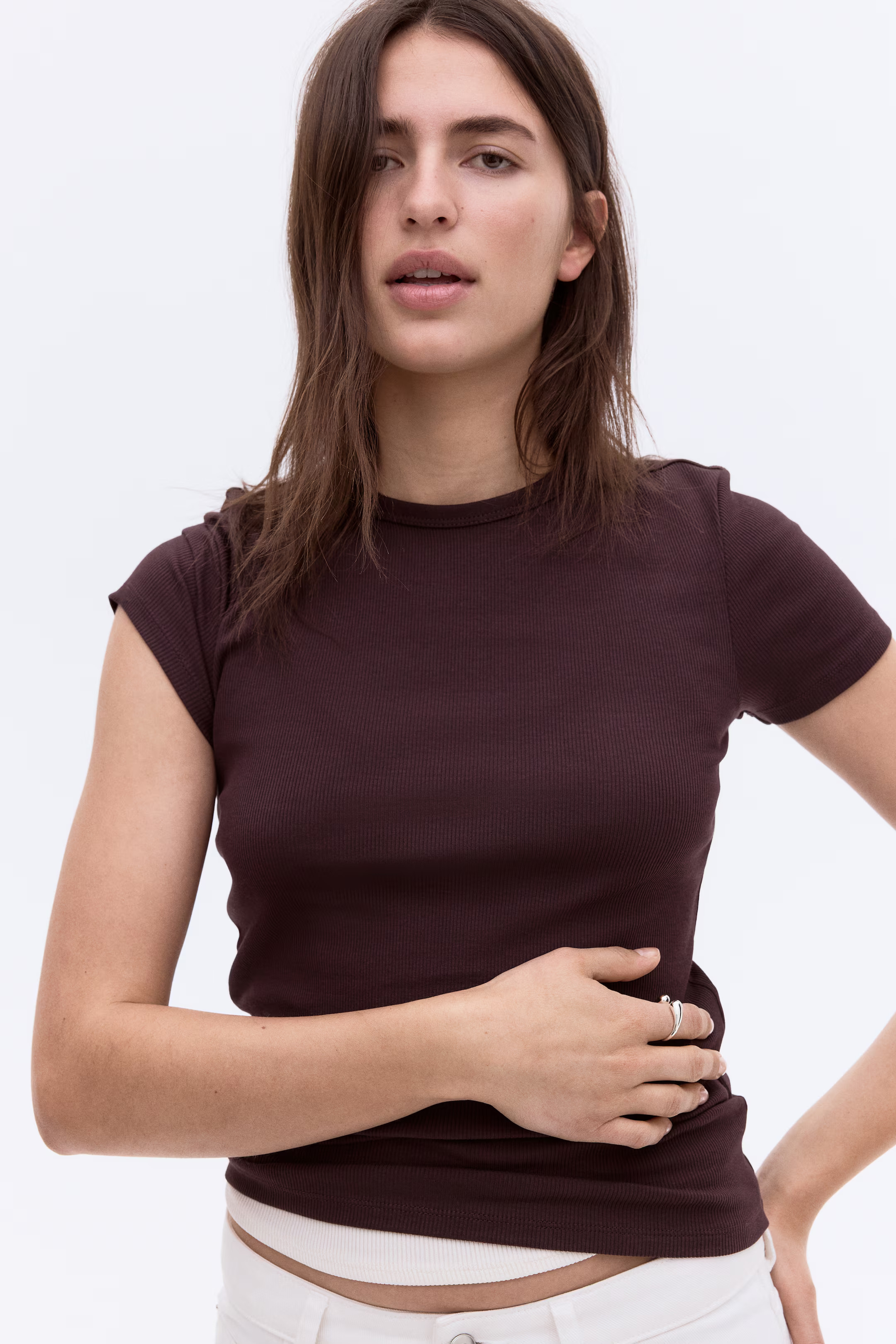 Ribbed T-shirt | H&M (UK, MY, IN, SG, PH, TW, HK)