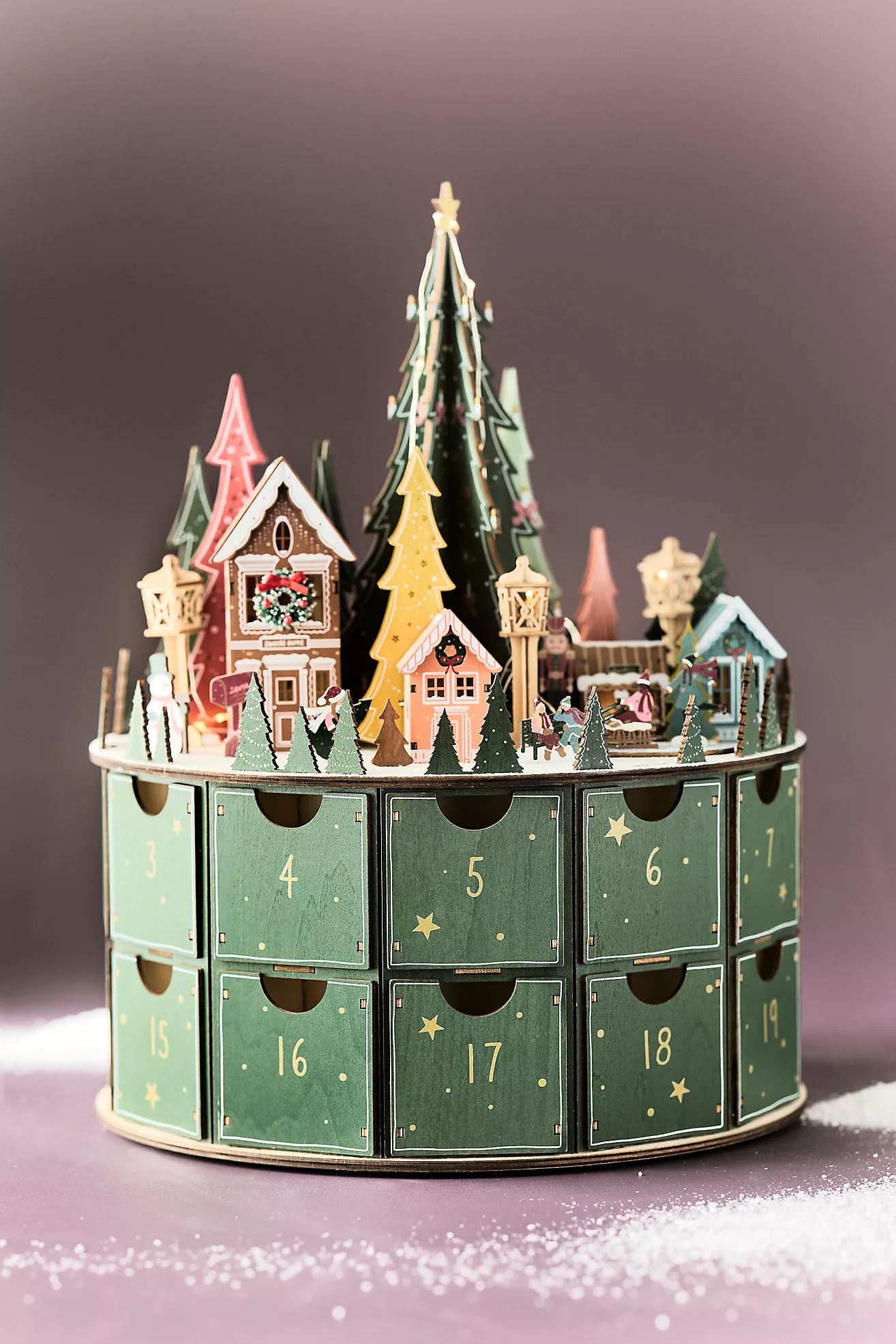 Maren Baxter Light-Up Wooden Advent Calendar | Anthropologie (US)