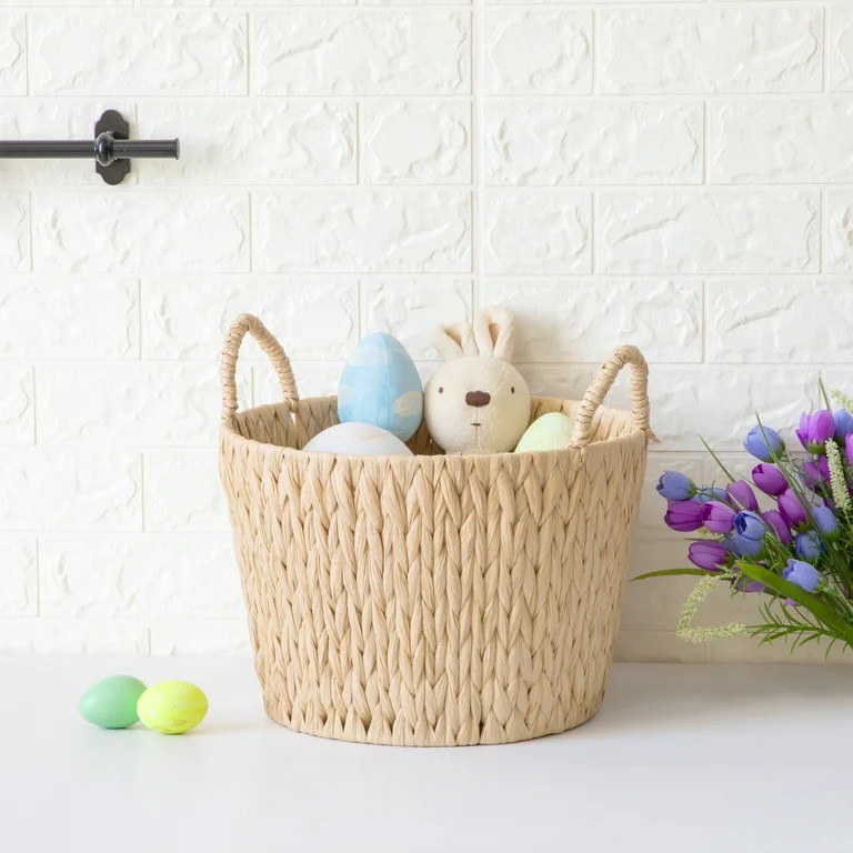 Easter Natural Woven Paper Basket, by Way To Celebrate - Walmart.com | Walmart (US)