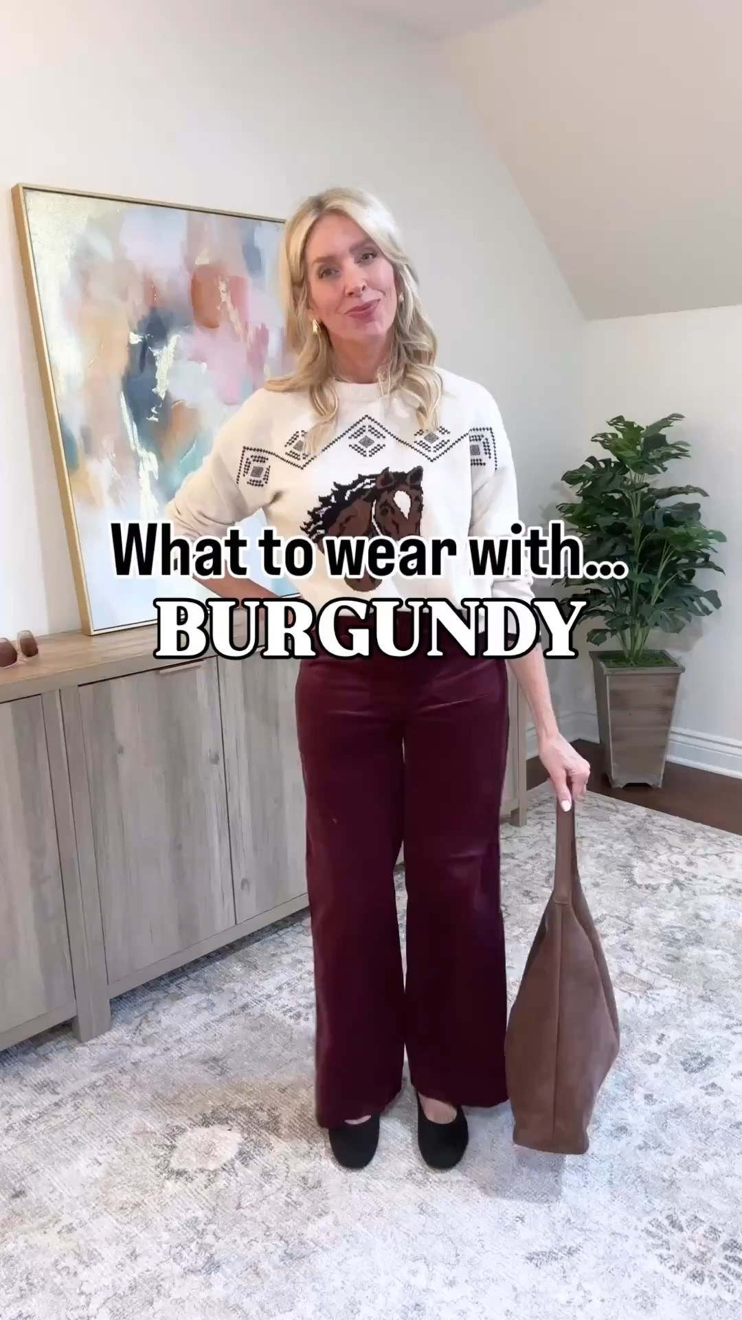Burgundy is the hot 🔥 color this season and it's easy to style and so versatile! Here are 8 ways to style burgundy pants.

Pants fit slightly large. If between sizes size down.

#LTKFindsUnder50 #LTKSaleAlert #LTKOver40
