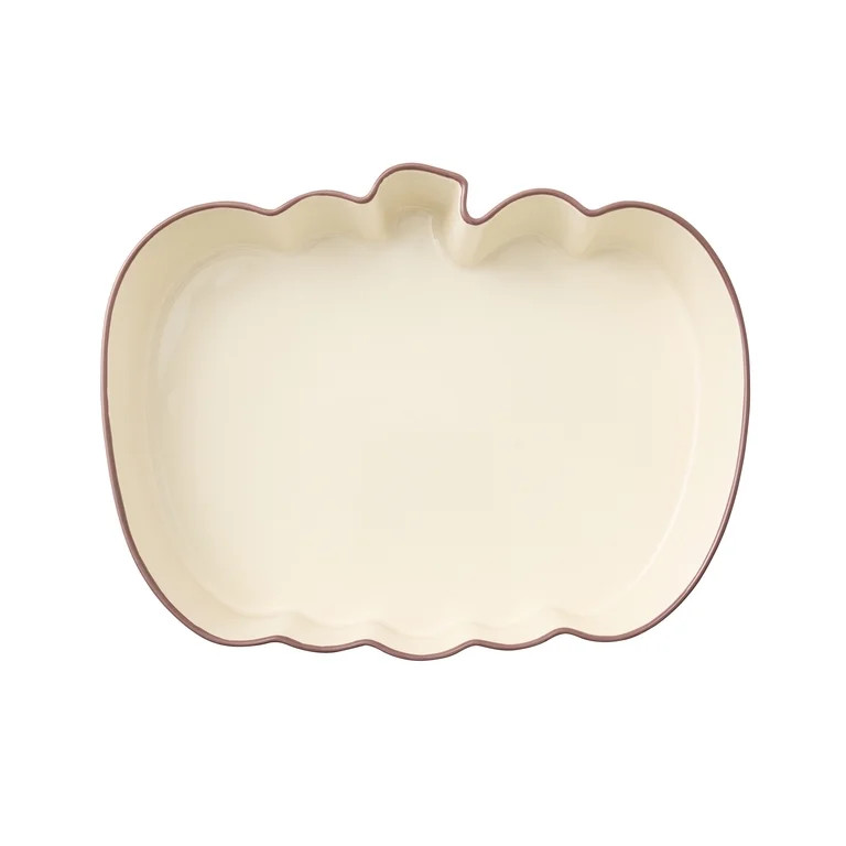 Better Homes & Gardens 10" x 13" Cream Figural Pumpkin Stoneware Baking Dish | Walmart (US)