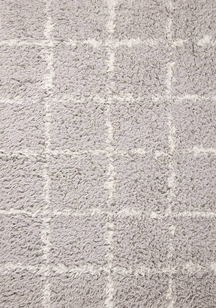 Loloi Angela Rose Amira Collection AMI-04 Silver / Ivory 6'-7" x 9'-6" Area Rug | Amazon (US)