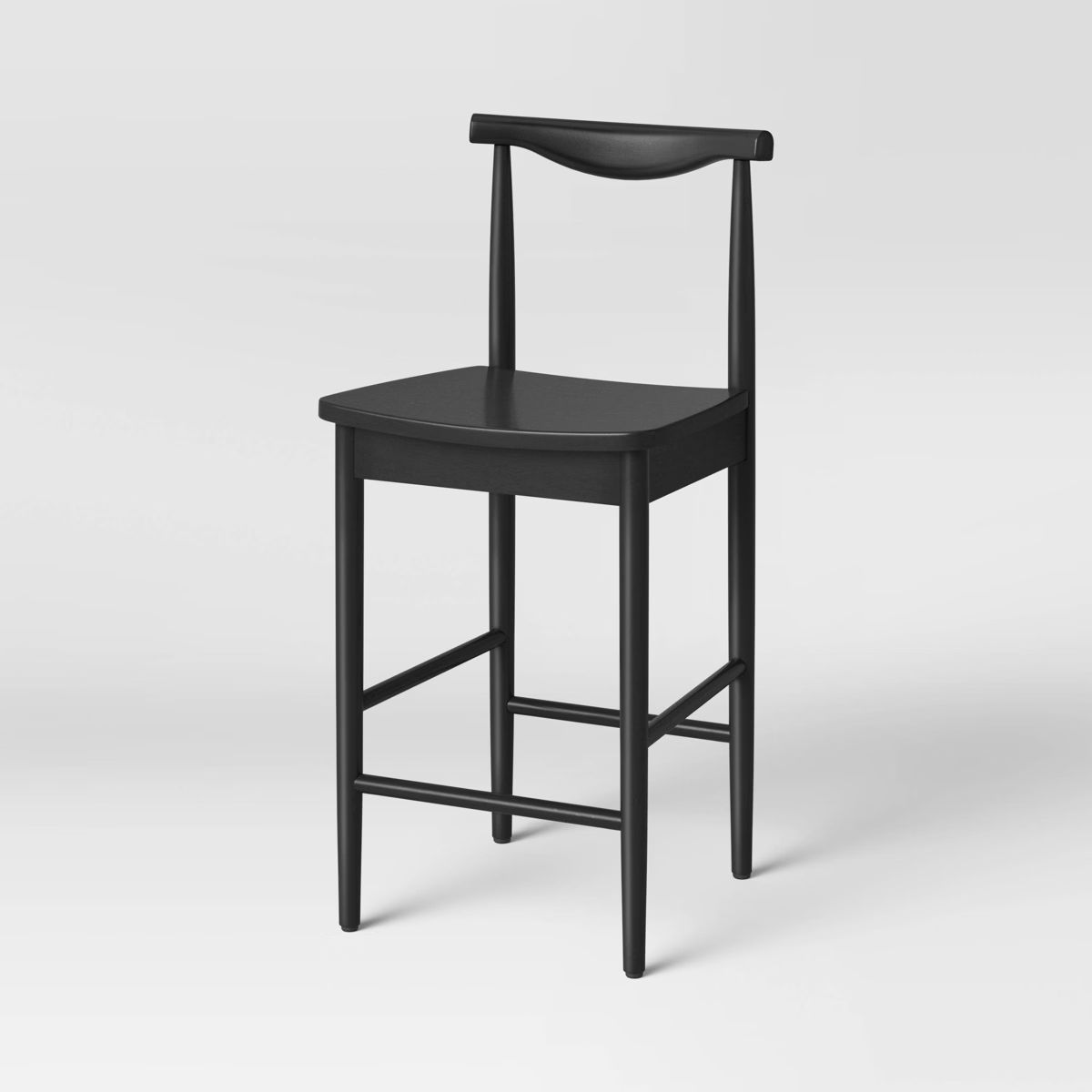 Biscoe Wood Counter Height Barstool Black - Threshold™ | Target