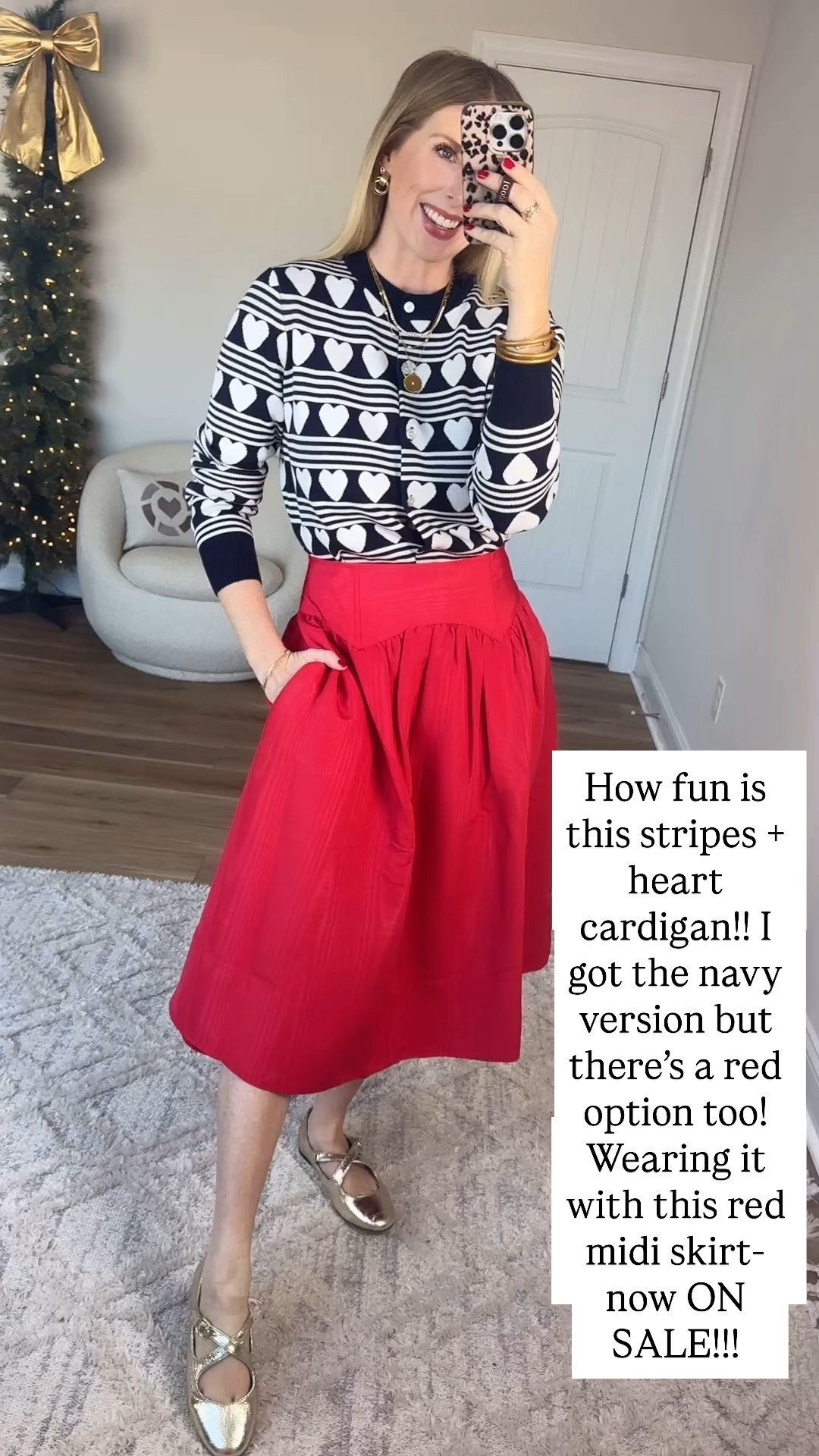 Walmart try on, heart cardigan, red skirt, Walmart fashion 

#LTKootd #LTKFindsUnder50