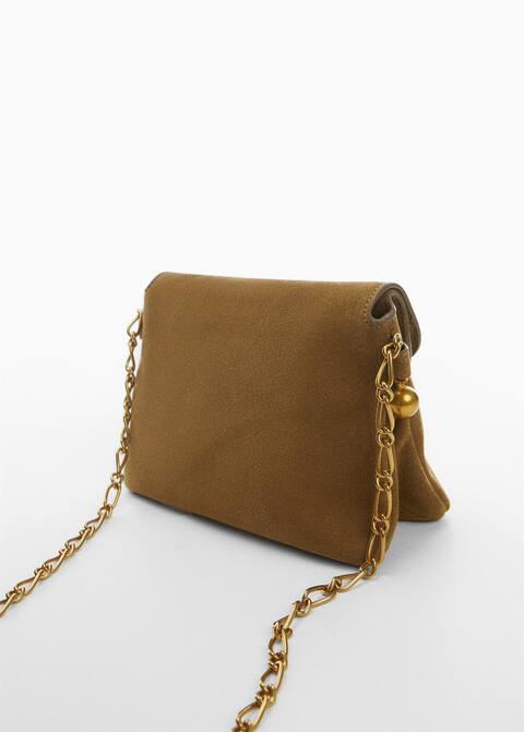 Chain suede bag | MANGO (US)