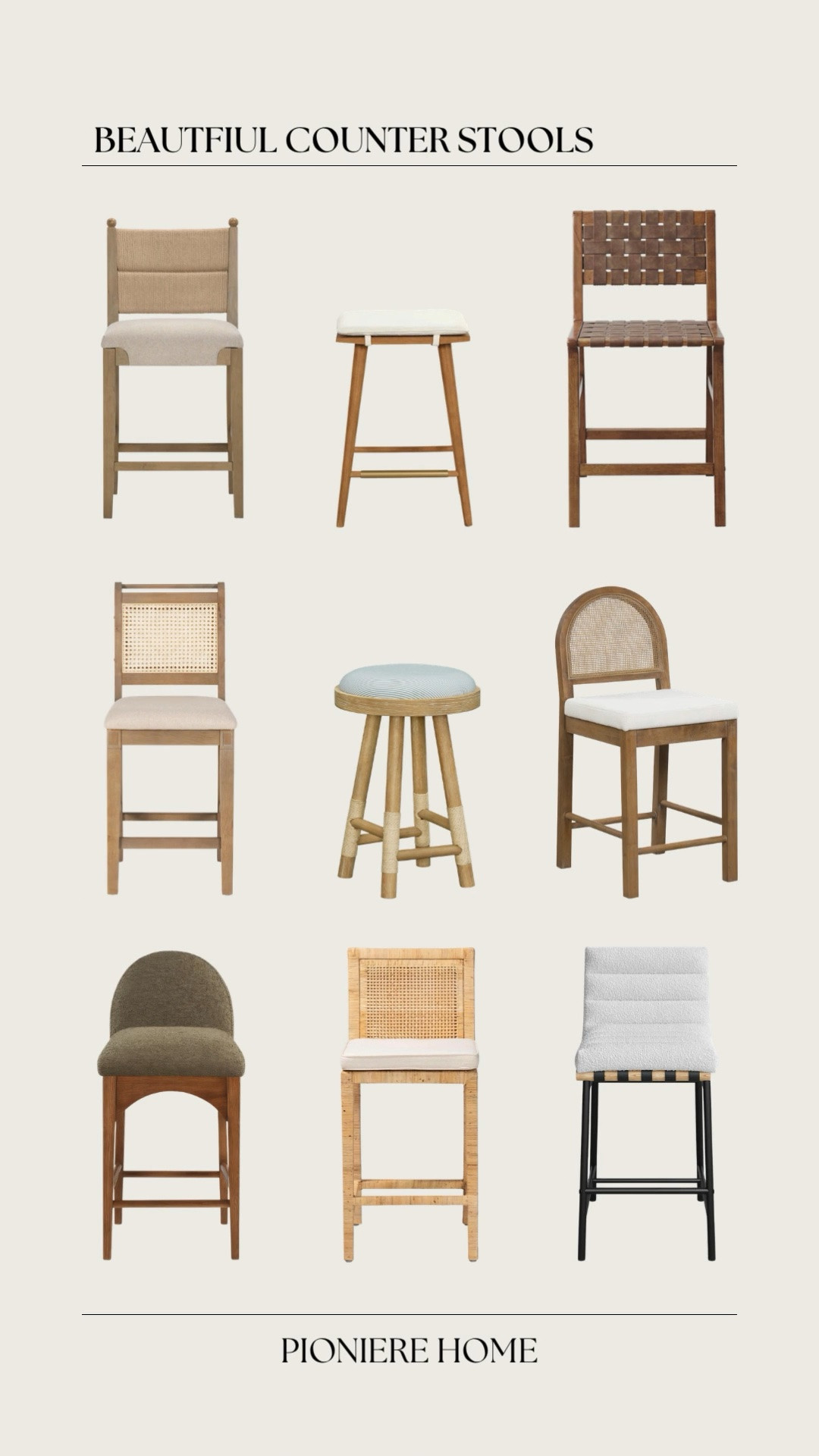 Beautiful counter stools from Wayfair. Upholstered counter stools, woven bar stools, cane counter stool, affordable home finds

#LTKSeasonal #LTKHome #LTKSaleAlert