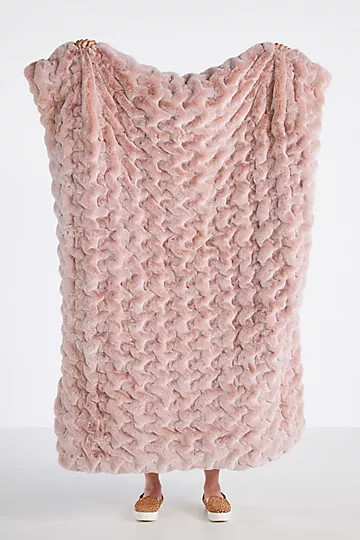 Luxe Faux Fur Throw Blanket | Anthropologie (US)