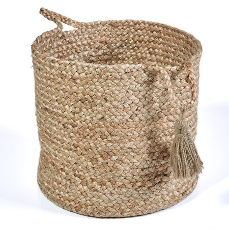 LR Home Natural Jute Eco friendly - 17" X 17" X 17" Montego Solid Decorative Storage Basket | Walmart (US)
