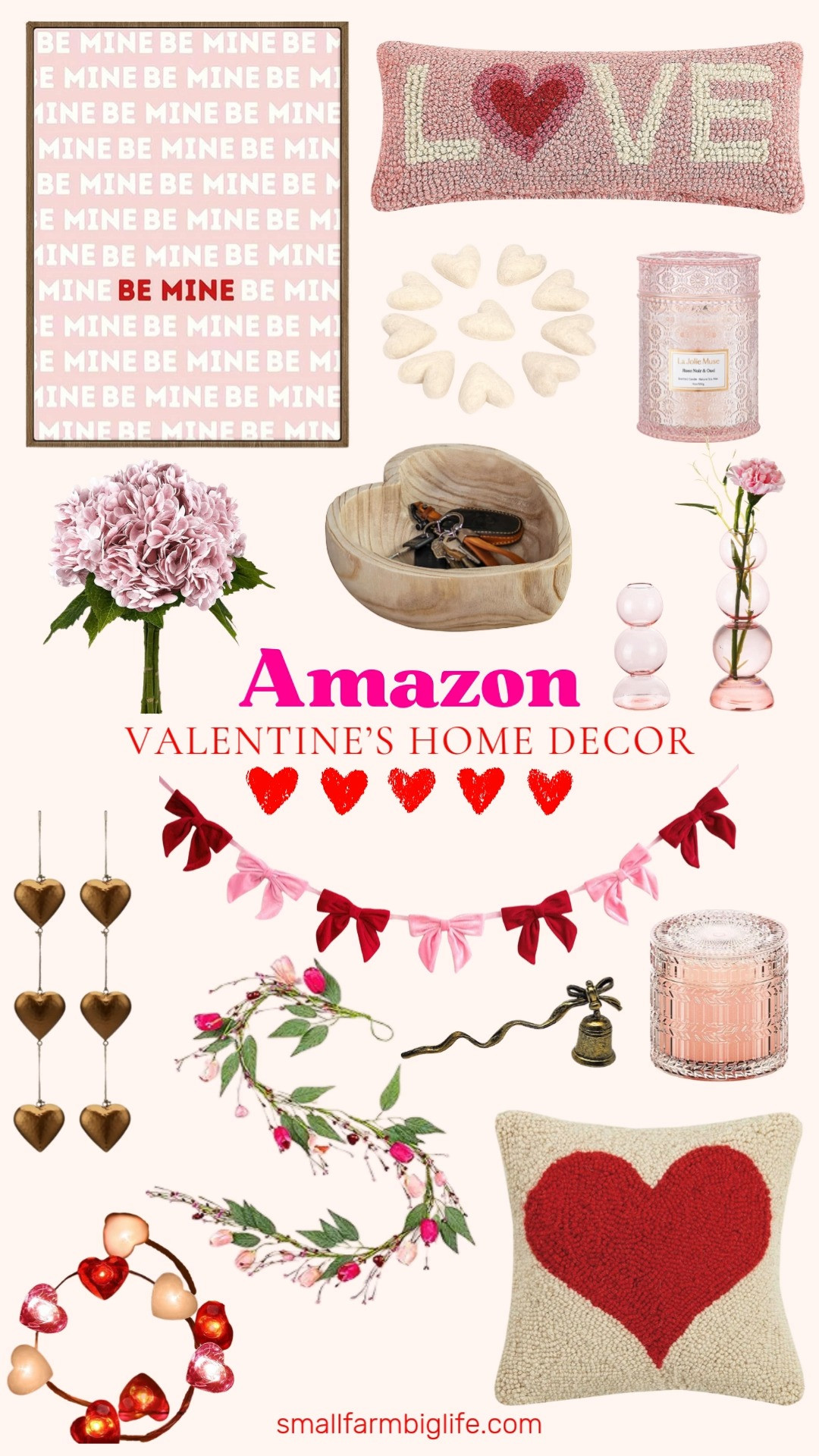 Amazon Valentine’s home decor that feels soft, cozy, and full of charm 💕
Layers of pinks and reds, heart details, bows, and warm candlelight make it easy to style shelves, sofas, and cozy corners for February. Festive but still elevated. It's perfect for adding a little love around the house ❤️✨ 

 #LTKSeasonal #LTKHome #LTKFindsUnder50