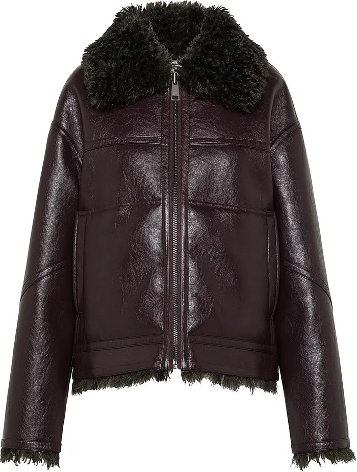 Faux Shearling & Faux Leather Reversible Jacket | Nordstrom