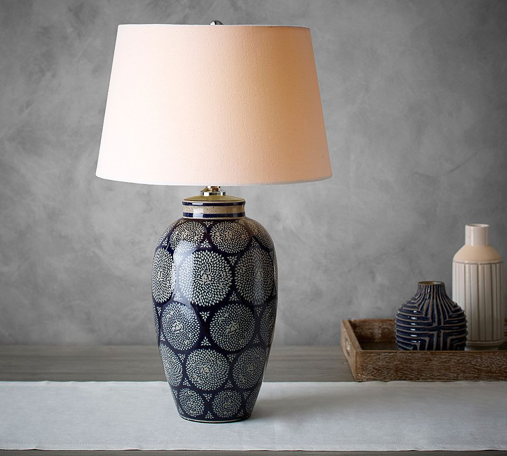 Langley Ceramic Pattern Lamp | Pottery Barn (US)