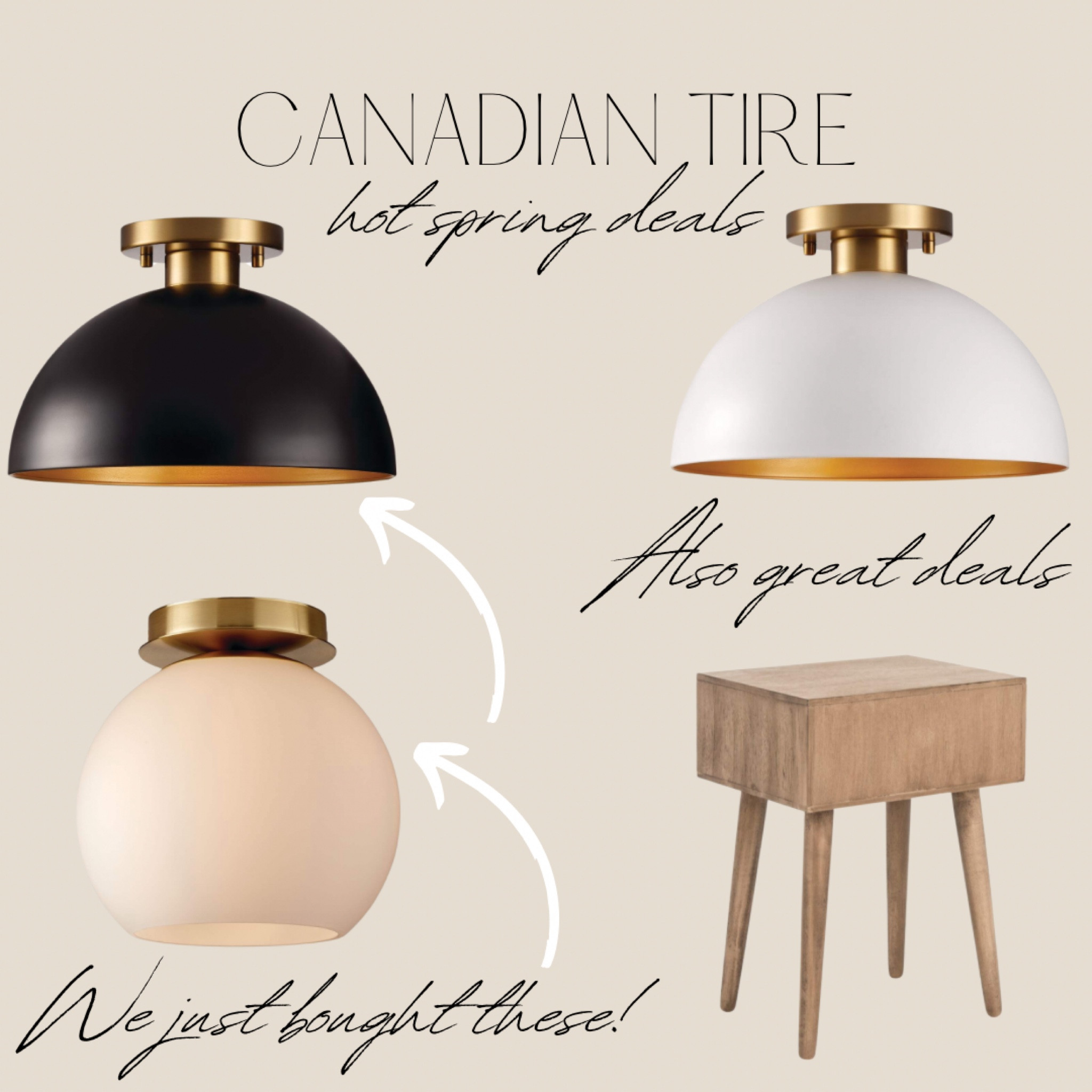 Canadian tire trendy lights. Home renovation. Decor. Table. Affordable finds. Modern. Earthy. Organic  We just bought these two light fixtures for our home Reno and love them! 

#LTKhome #LTKsalealert #LTKfindsunder100