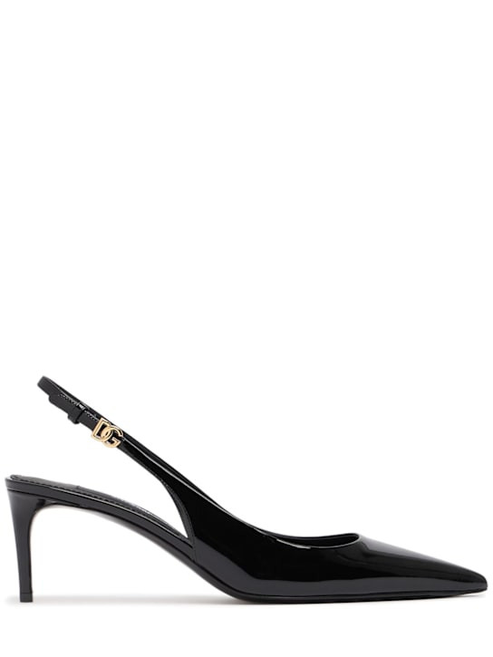 60mm Patent leather slingback heels | Luisaviaroma