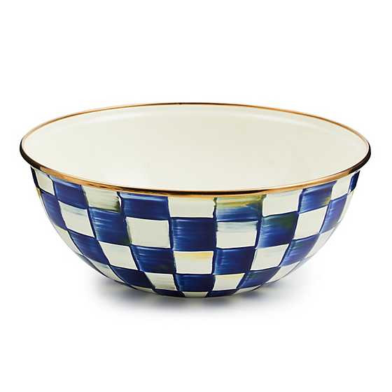 MacKenzie-Childs | Royal Check Enamel Everyday Bowl - Medium | MacKenzie-Childs