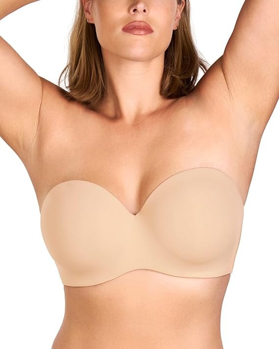 HSIA Strapless Bra for Women Large Bust Seamless Underwire Plus Size Convertible Bandeau Bra | Amazon (US)