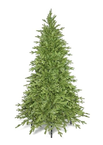 KING OF CHRISTMAS 8 FT Artificial Christmas Tree Unlit Xmas Trees Alpine Fir with Foldable Metal Stand and Hinged Sections, Green Unlit Christmas Tree for Office Home Store Party Holiday Decor | Amazon (US)