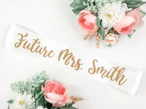 Bride Sash Future MRS. Sash Bachelorette Sash Personalized - Etsy | Etsy (US)