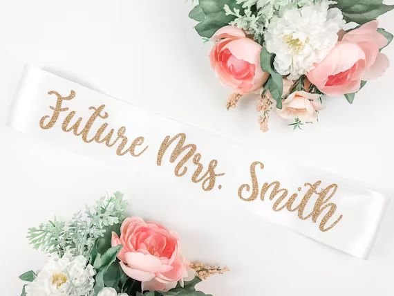 Bride Sash Future MRS. Sash Bachelorette Sash Personalized - Etsy | Etsy (US)