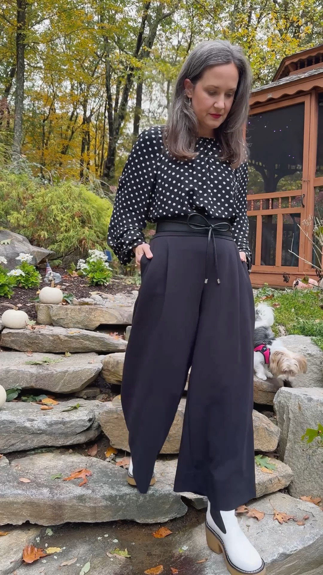 Black wide leg pants to go from autumn into winter ❄️ 
Fall outfit | boots

#LTKStyleTip #LTKOver40 #LTKSeasonal