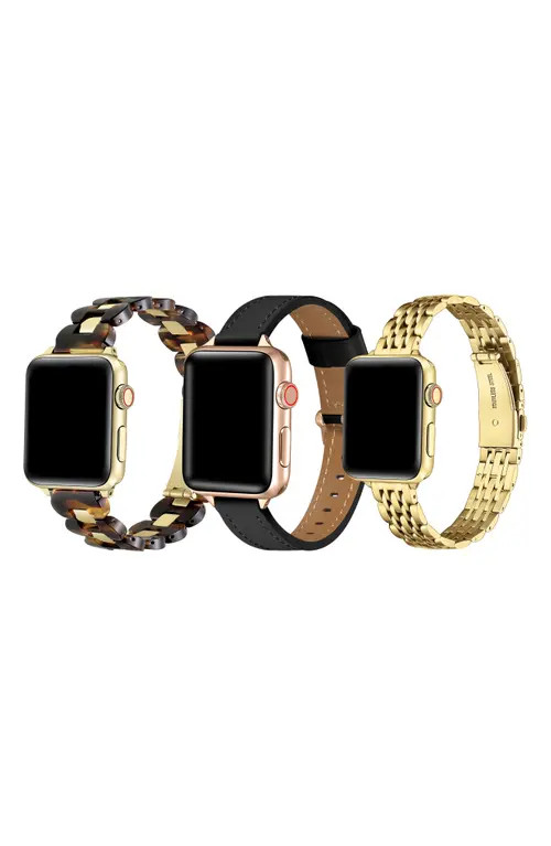 Posh Tech Assorted 3-Pack Apple Watch® Watchbands in Gold Assorted at Nordstrom | Nordstrom