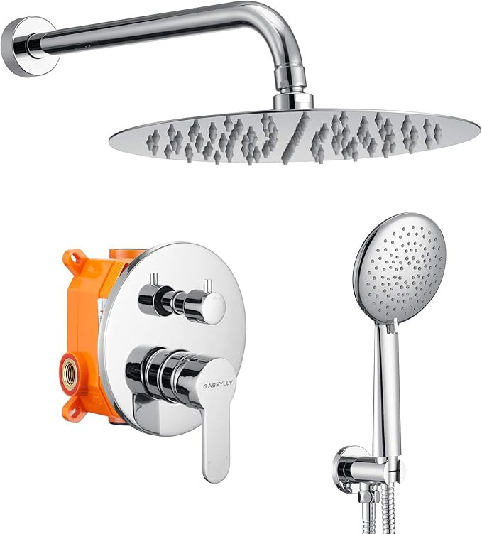 Shower System, Wall Mounted Shower Faucet Set for Bathroom with High Pressure 10" Stainless Steel... | Amazon (US)