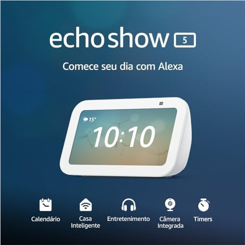 Echo Show 5 (3ª geração - 2023) | Smart display com Alexa, graves 2x mais potentes e som mais ... | Amazon (BR)