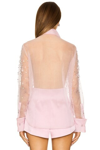 Aubriella Embellished Shirt in Earl Rose | Revolve Clothing (Global)
