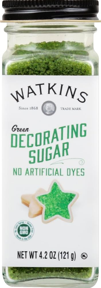 Watkins Green Decorating Sugar, Non-GMO, Kosher, 4.2 Ounce, 1-Pack | Amazon (US)