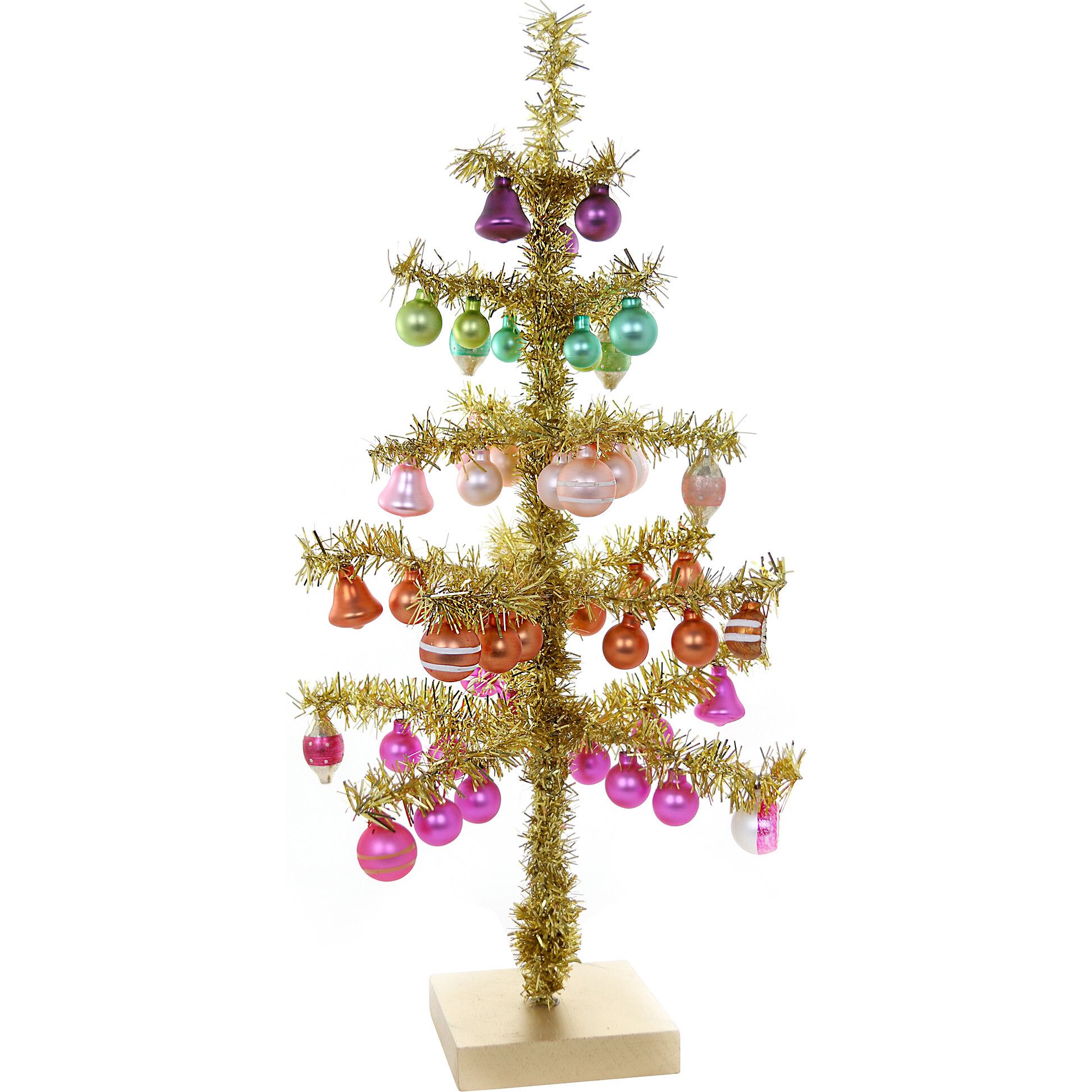 Decorated Tinsel Tree, Gold | Maisonette