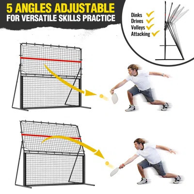 6X6ft Pickleball Rebound Net For Dinks Volleys Hits Training,Angle Adjustable Pickle Ball Practice Rebounder Net For Outdoor Indoor Driveway Backyard, | Wayfair North America