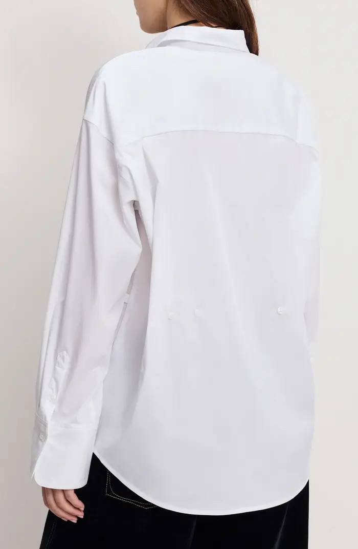 Oversize Cotton Poplin Button-Up Shirt | Nordstrom