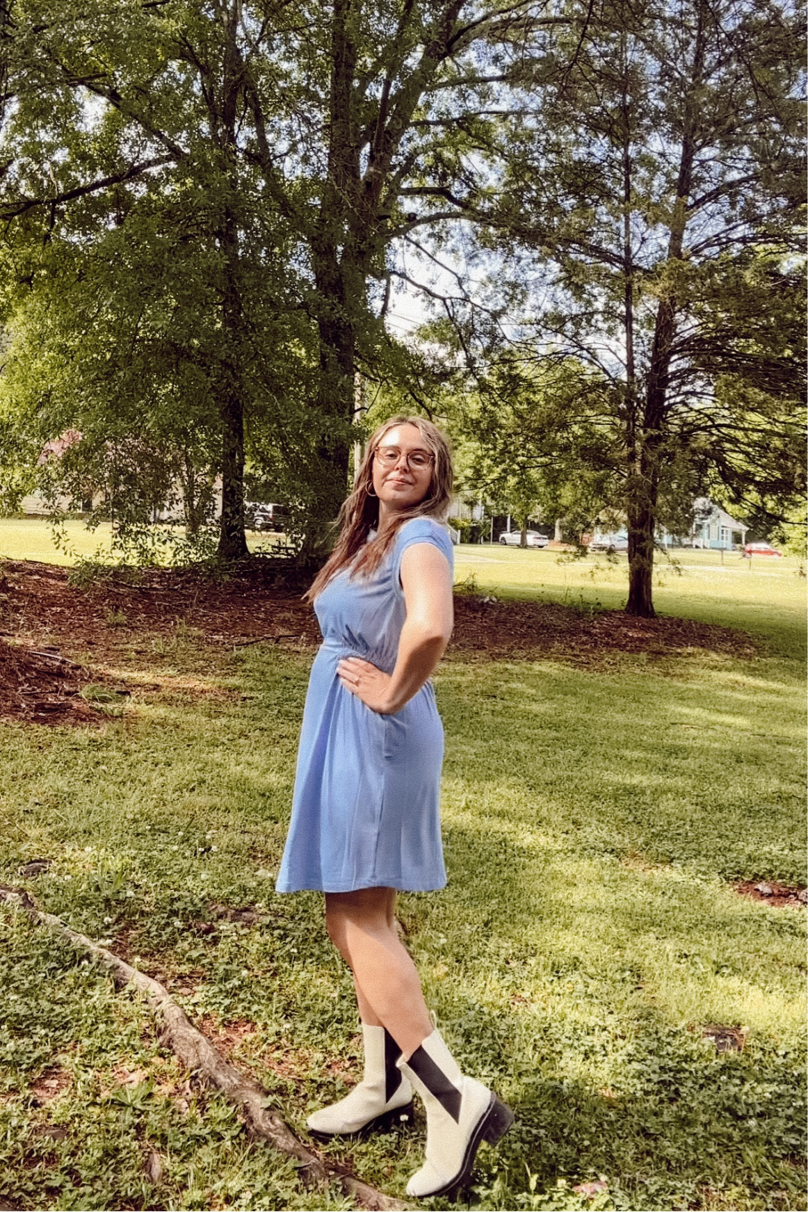 This dress is so comfy and the boots are on sale for $12.80 !!! 

#LTKsalealert #LTKfindsunder50