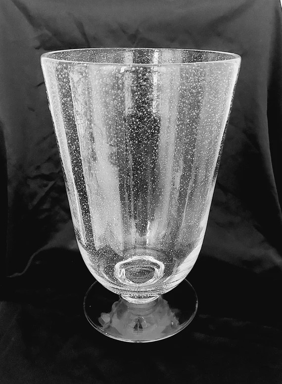 Vintage Abigail's Clear Bubble Glass Large Vase, 13.5" BEAUTIFUL! | Etsy (US)