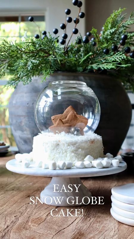 This snow globe cake is super cute and so easy to put together! Perfect for your holiday parties! 

#LTKSeasonal #LTKparties #LTKhome