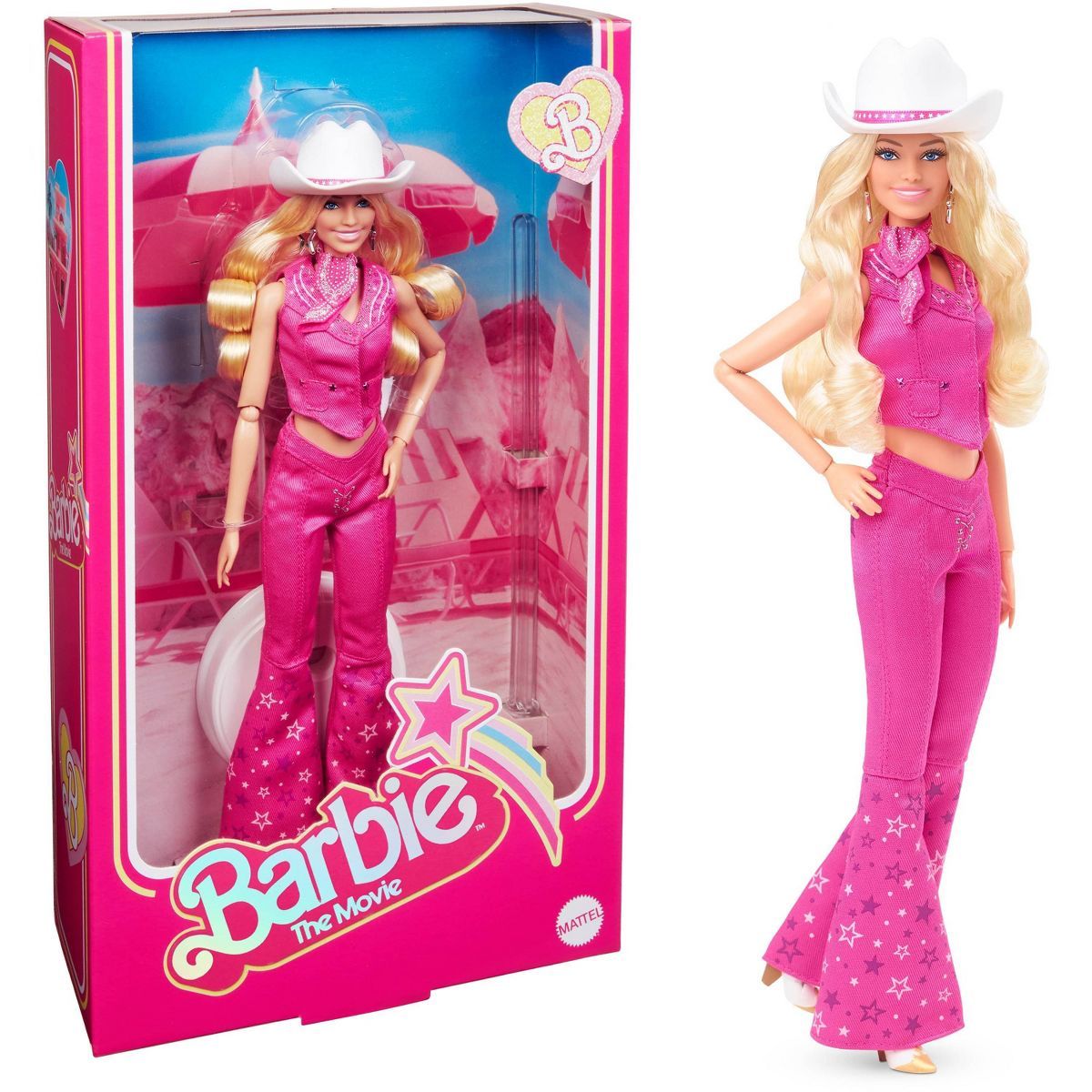 Barbie: The Movie Collectible Doll Margot Robbie as Barbie in Pink Western Outfit | Target
