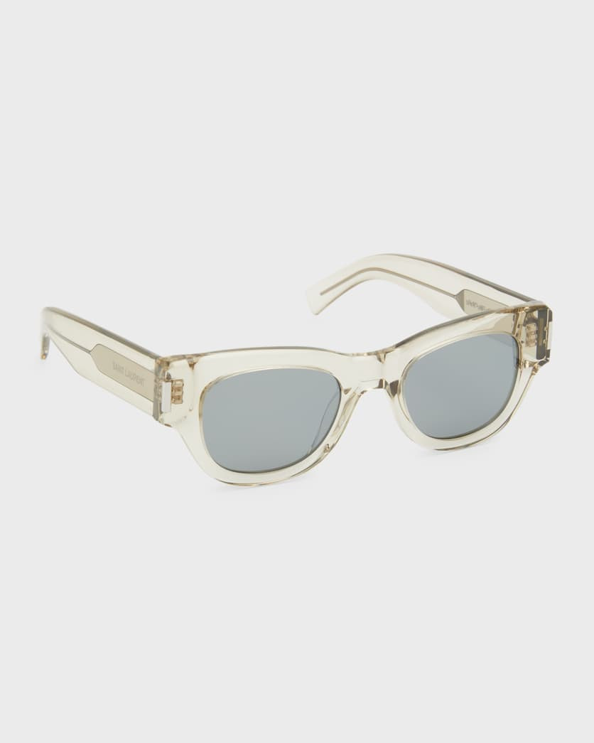 Engraved Logo Acetate Cat-Eye Sunglasses | Neiman Marcus