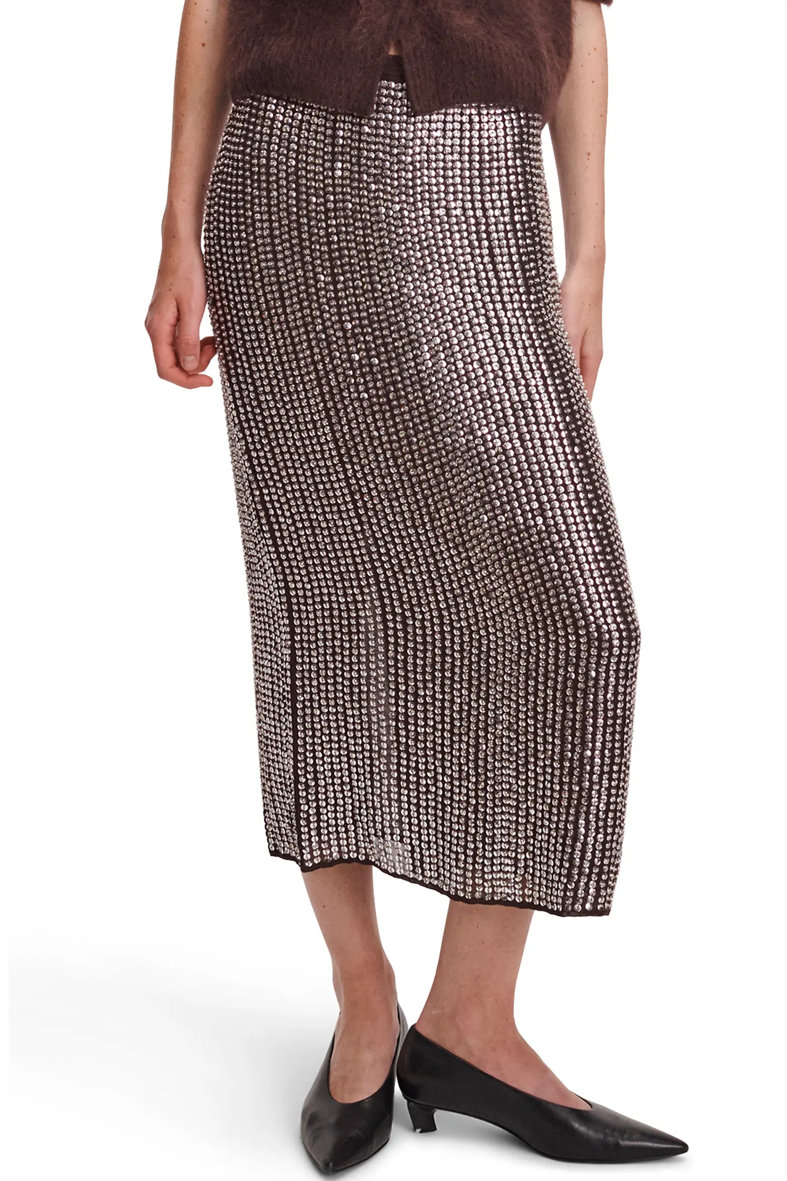 rag & bone Lili Beaded Georgette Midi Skirt (Women) | Nordstrom | Nordstrom
