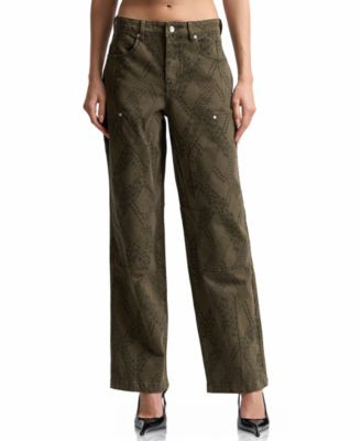 Women's Snake Print Straight Jeans | Macy's